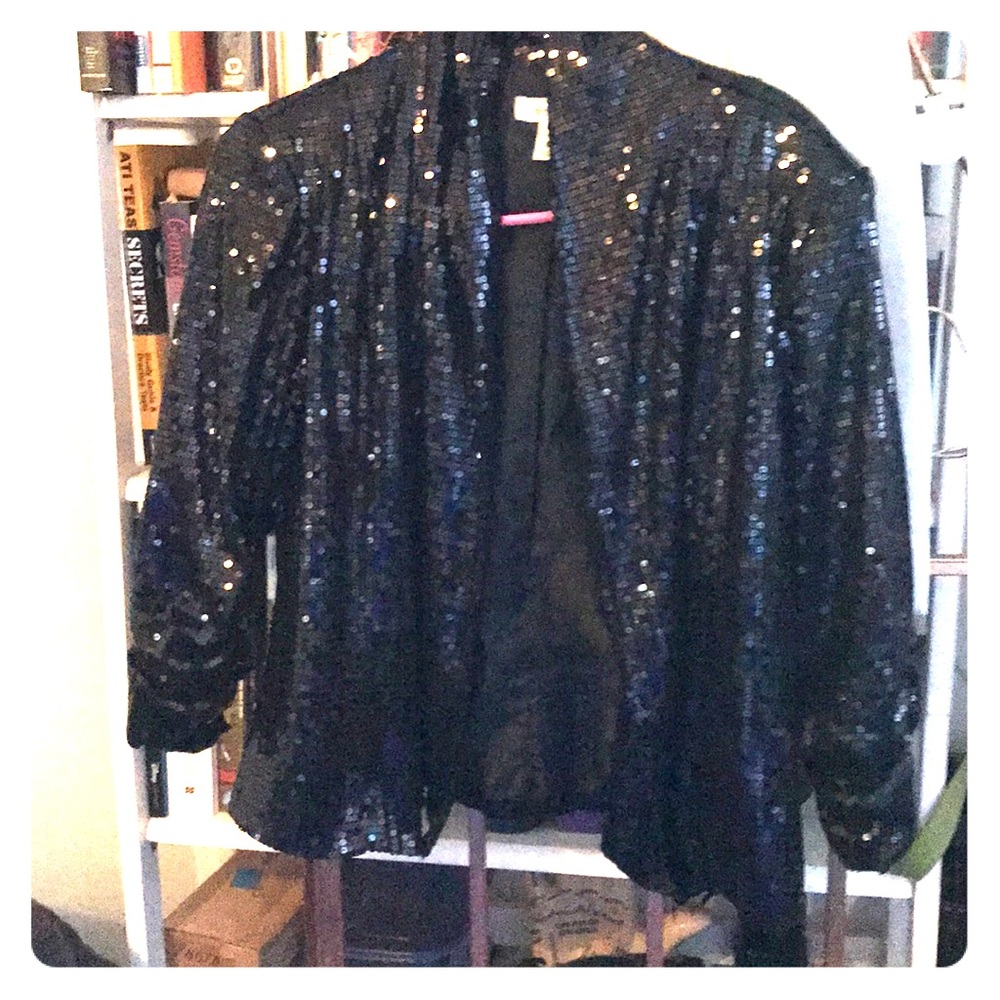 Black sequined Dress Barn evening blazer